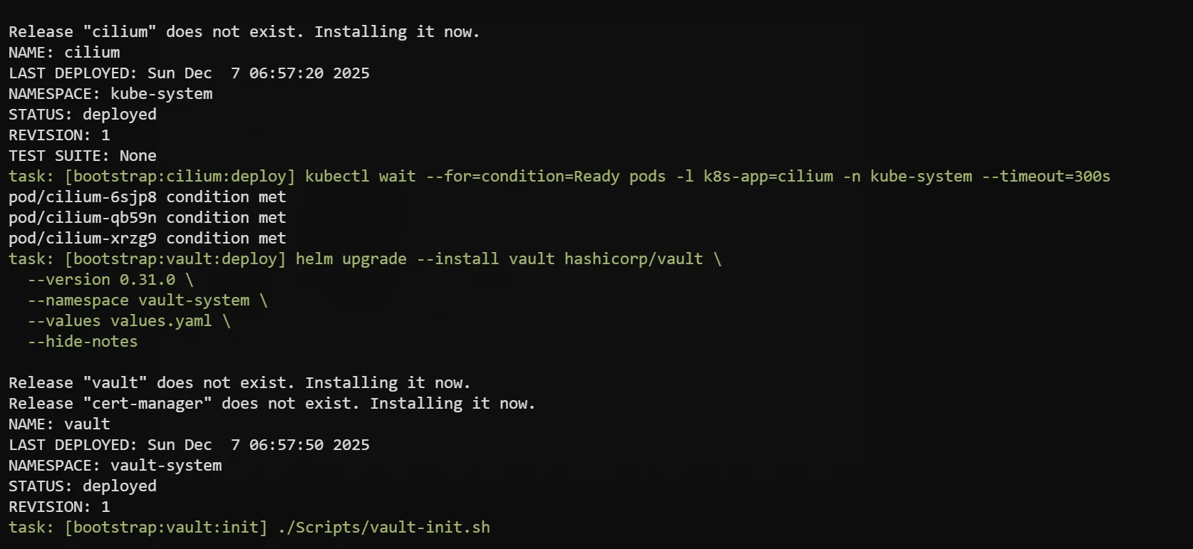 task deploy